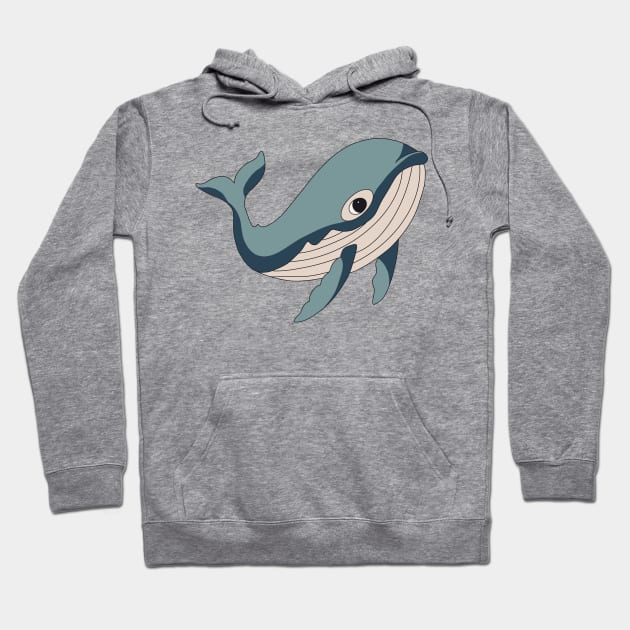 Cute carefree Whale Hoodie by ErinaBDesigns